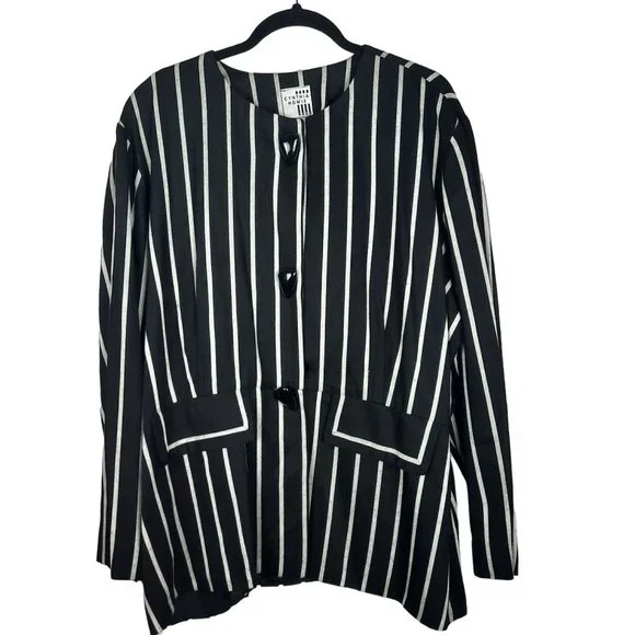 Vintage Cynthia Howie Striped Retro Blazer Jacket - Picture 2 of 12